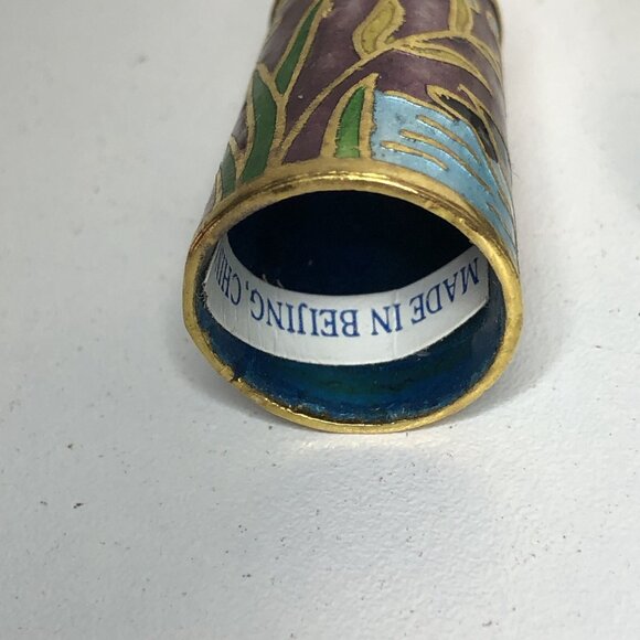 4-Vintage Bird THIMBLE ENAMEL OVER COPPER MADE IN China SDJ-TC - Picture 5 of 7